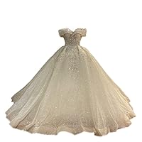 Ball Gown Wedding Dress by Amanda Novias Off White, 2-16 Plus