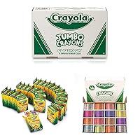 Crayola Jumbo Crayons Classpack, 200 Count & Crayons Bulk, 24 Crayon Packs with 24 Assorted Colors, School Supplies & Crayon Classpack, School Supplies, 16 Colors (50 Each), 800 Ct, Standard