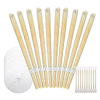 Set of 10 Natural Beeswax Ear Candles Wax Removal, Ear Wax Candles for Ear Candling Wax Removal, Ear Candling Candles for Ear Cleaning, Ear Wax Candle Ear Wax Removal Kit Earwax Cleaner for Adults