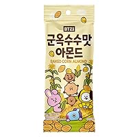 BT21 Almonds Natural Raw Snack Nuts, Baked corn Almond flavor, 1.05 Ounce (Pack of 12)