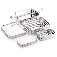 Stainless Steel Bento Box Lunch Container (Stainless Steel Medium)