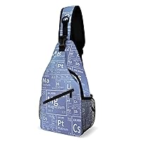 Table of Chemical Elements Crossbody Bag Over Shoulder Sling Backpack Casual Cross Chest Side Pouch
