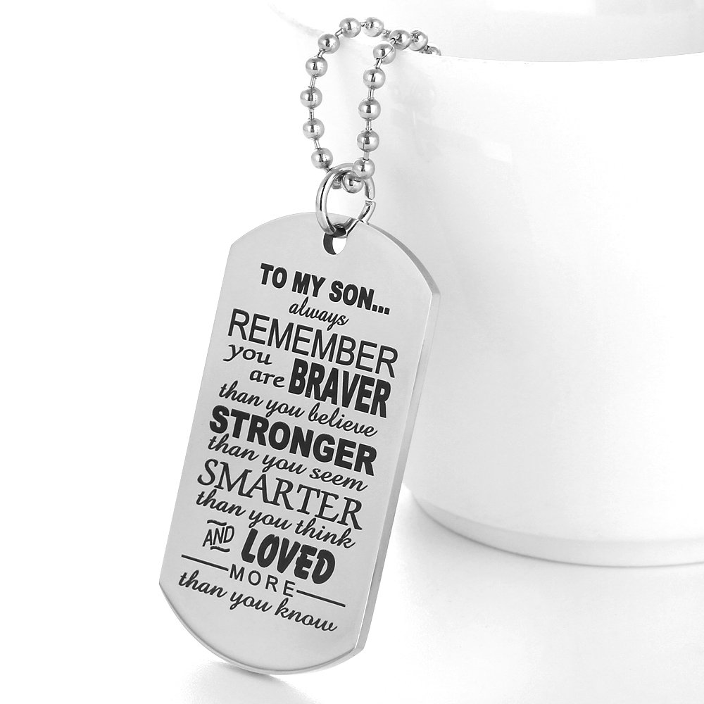 FAYERXL Dog Tag Necklaces Personalized Birthday/Graduation/Valentine's Day Gifts