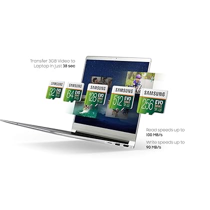 SAMSUNG ELECTRONICS EVO Select 256GB MicroSDXC UHS-I U3 100MB/s Full HD & 4K UHD Memory Card with Adapter (MB-ME256HA)