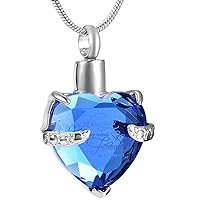 memorial jewelry Multicolor Birthstone Engraving Always Mind Forever in My Heart Cremation Urn Necklace for Pet Ash