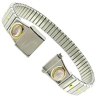 11-14mm Speidel Express Silver Gold Opal Stone Bracelet Package of Two Watch Band 294WR