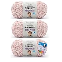  Bernat Baby Velvet Yarn - 3.5 Oz, Pink Dusk - 3 Pack Bundle  with Bella's Crafts Stitch Markers