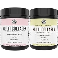 Left Coast Performance 1lb Multi Collagen Powder and 1lb Vanilla Multi Collagen Powder