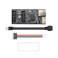USB 3.2 to 19Pin Expansion Card 5Gbps High Speed USB3.2 Front GEN1 to Port 19PIN Connector Card USB Expansion Card for Laptop USB3.2 GEN1 to 19PIN Adapter Expansion Card for Computer