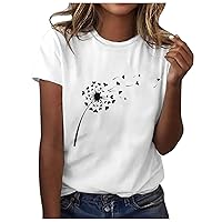 Women's Short Sleeve Dressy Ribbed Clothes Y2k Lace Loose Tees V Neck Womens Short Sleeve