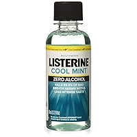 Listerine Cool Mint Zero Alcohol Mouthwash, 3.2 oz (Pack of 2)