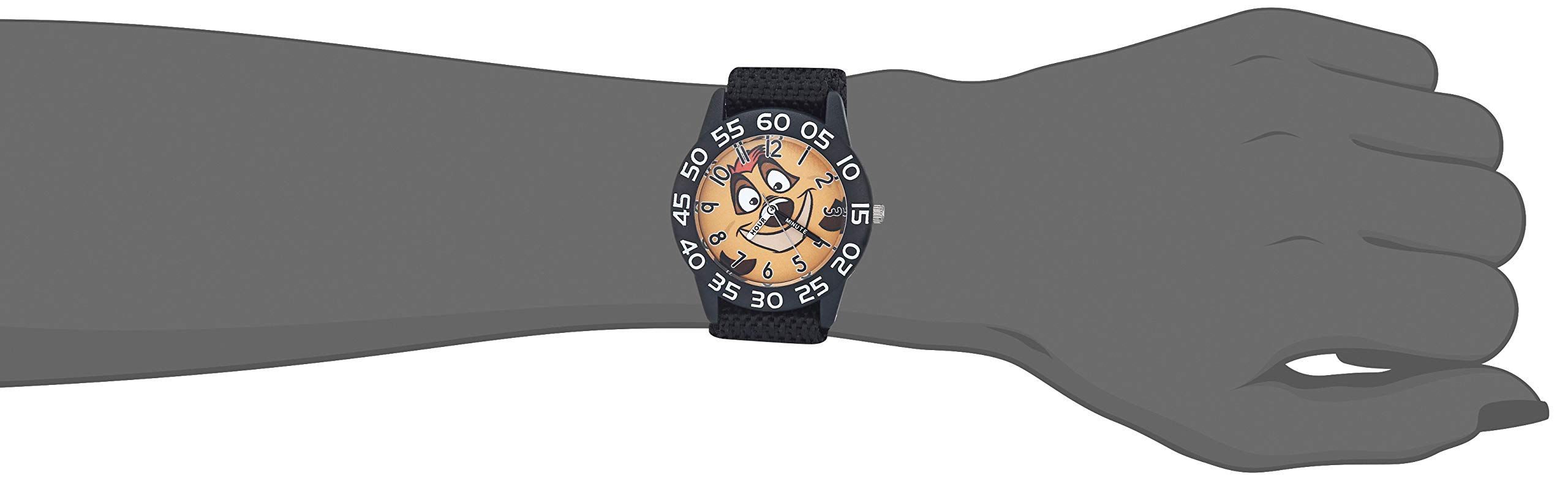 Disney Kids' Plastic Time Teacher Analog Quartz Nylon Strap Watch