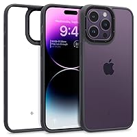 Caseology Skyfall Clear Case Compatible with iPhone 14 Pro Case 5G (2022) - Matte Black