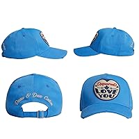 Dsquared2 Love Twins Heart Patch Cap Baseball Cap Icon Cap Baseball Cap Hat, blue, Einheitsgröße