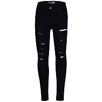 Black Jeans Denim Ripped Comfort Stretch Skinny Pants Trousers Lightweight Trendy Summer Boys Age 3-13 Years