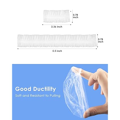 Comforer 200 Pack Disposable Ear Covers for Shower, Waterproof Plastic Ear Protectors, Ear Shower Caps for Hair Dye, Bathing, Plastic Ear Protectors for Shower