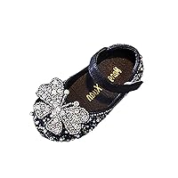 Toddler Little Girl Sandals Princess Flat Dress Shoes Sequins Pearl Rhinestones Mary Jane Wedding Party Dance Sandals