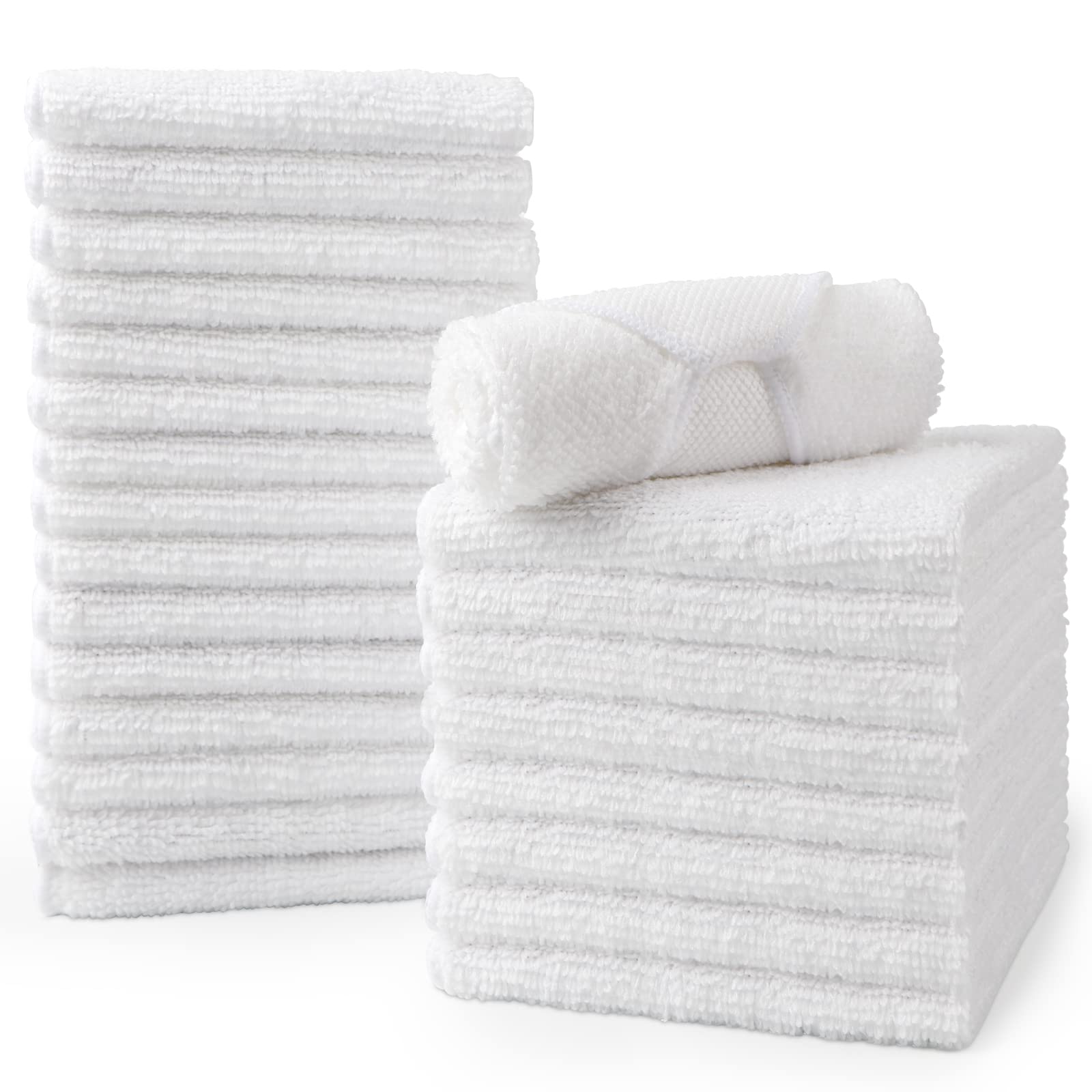 HOMEXCEL Microfiber Washcloths Towel Pack of 24,12
