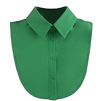 False Collar Detachable Half Shirt Blouse Fake Collar Elegant Pure Color Simple Designs for Women Girls