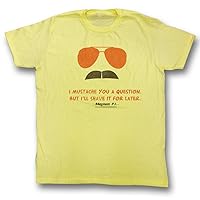 Magnum P.I. - Mens Stache T-Shirt in Yellow Heather