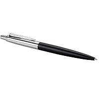 Jotter XL Ballpoint Pen Richmond Matte Black Chrome Trim Medium Point Blue Ink Gift Box