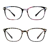 LifeArt 2 Pairs Blue Light Blocking Glasses, Anti Eyestrain, Computer Reading Glasses, Gaming Glasses, TV Glasses Women Men…