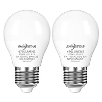 SHINESTAR 2-Pack Refrigerator Light Bulb, 5 Watt (40W Equivalent), Waterproof A15 LED Bulb, Non-dimmable Appliance Bulbs with E26 Base, 5000K Daylight