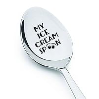 My Ice Cream Spoon Gift for Ice Cream Lovers, Funny Spoon Gift for Birthday Christmas