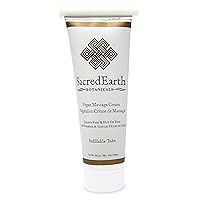 Vegan Massage Cream (8oz Tube) - Unscented, Water Dispersible, Nut Oil Free, Gluten Free and Contains Only Certified Organic Oils and Extracts.