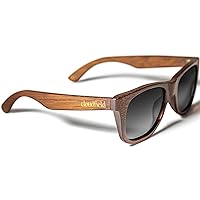 Wood Frame Sunglasses for Men and Women with 9-Layer Polarized Lenses and Double Layer of UV Blocking Coating