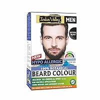 100% botanical Hypo Allergic Mustache and Beard Color for Men | Long Lasting, Vegar and cruelty free (Black)