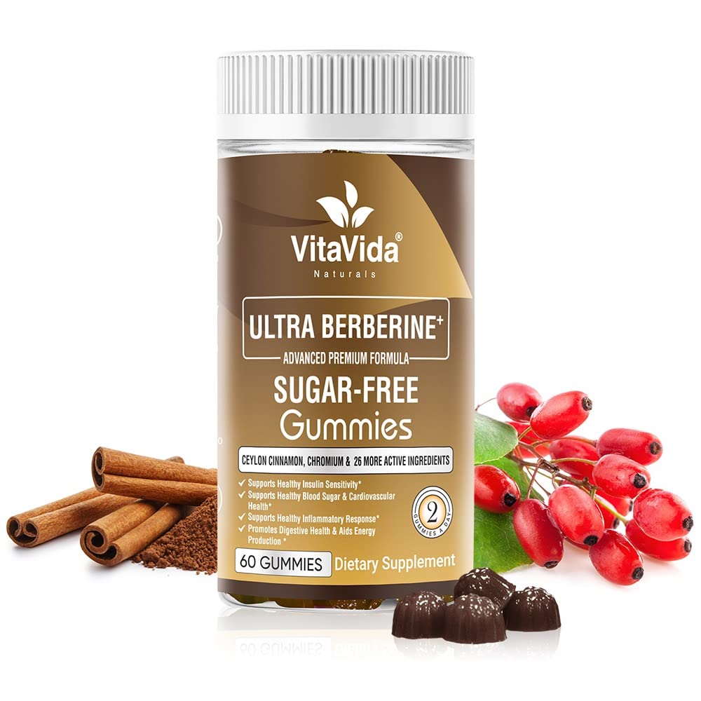 VVNATURALS Sugar-Free 2250mg Extra Strength Berberine with Ceylon Cinnamon HCI 82.1 Concentrated 97% Highly Purified &10x Bioavailable W/Bitter Melon & More |Glucose Metabolism, Weight Management|60Ct