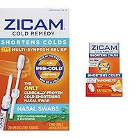 Cold Remedy Medicated Nasal Swabs 20ct and Ultra Cold Remedy Rapidmelts Orange Cream 18 Count