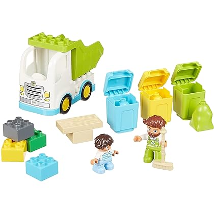 LEGO DUPLO Town Garbage Truck and Recycling 10945 Educational Building Toy; Recycling Truck for Toddlers and Kids; New 2021 (19 Pieces)