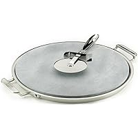 All-Clad Specialty Stainless Steel and Soapstone Pizza Stone 13 Inch Oven Broiler Safe 600F Pizza Stone for Oven Silver
