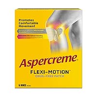 Aspercreme Flexi-Motion Drug-Free Patch for Knee, 6-Count, Promotes Comfortable Movement