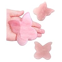 Jade Roller & Gua Sha, Face Roller, Facial Beauty Roller Skin Care Tools, Self Care Pink Gift for Men Women (Clear Jade)