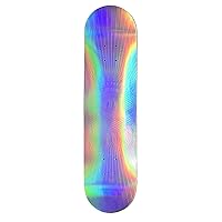 Complete Skateboard Neon Iridescent - Maple Wood - Professional Grade - Fully Assembled Skateboard Decks for Beginner and Advanced with Skate Tool