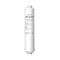 Waterdrop 𝐀𝐥𝐤𝐚𝐥𝐢𝐧𝐞 Water Filter WD-ALK35, Alkaline Filter for Reverse Osmosis System, pH Balance and Restore Minerals for RO Alkaline Filter, Under Sink Water Filter, 1/4