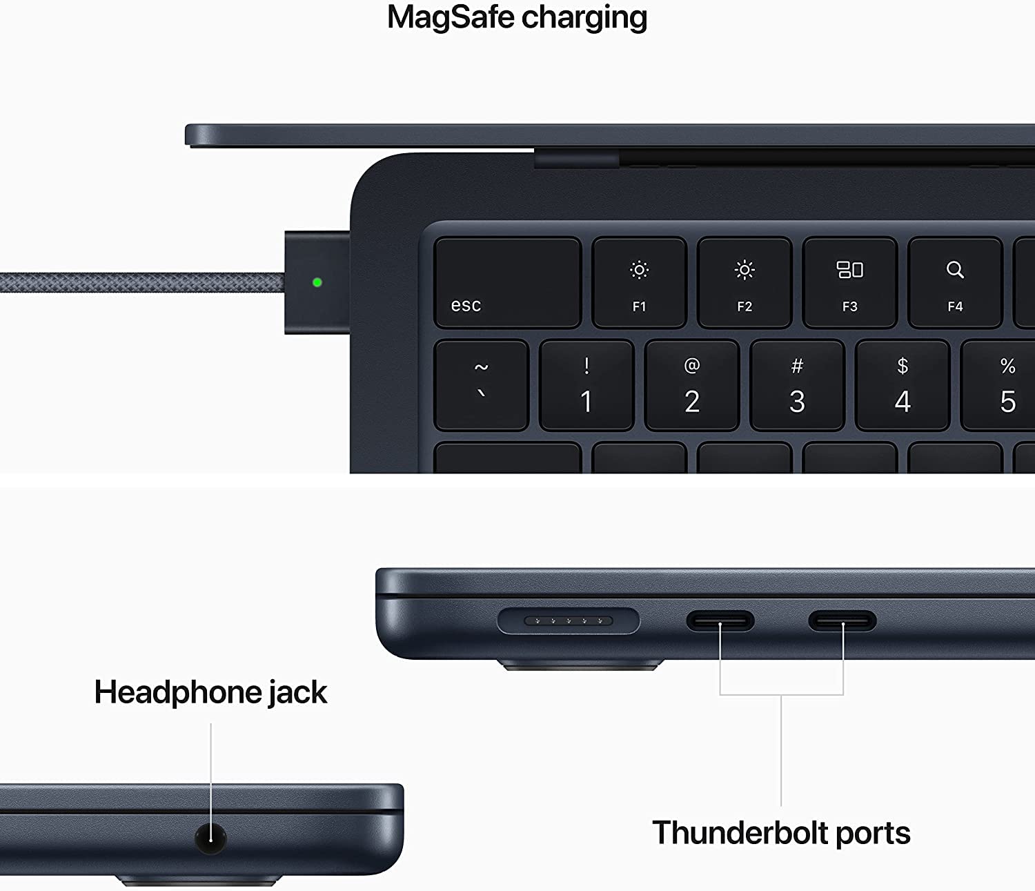 2022 Apple MacBook Air Laptop with M2 chip (13.6 inch , 8GB RAM, 512GB SSD Storage) Midnight (Renewed)