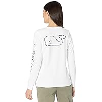 vineyard vines Women's Long Sleeve Vintage Whale Pocket T-Shirt