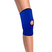 OTC Knee Support, Open Patella, Neoprene, Blue, Large