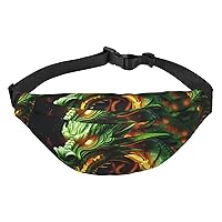 Chinese Dragon Print Fanny Packs for Women Men Crossbody Waist Bag Waterproof Belt Bag with Adjustable Strap