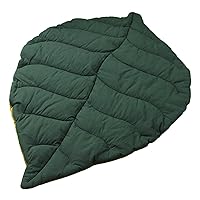 Cotton Blanket Green Color Leaf Shaped Sofa Throw Large Leaves Blankets for Sofa Bed Infant Crawling Mat Baby Play Mat Washable Baby Play Mat Activity Gym Baby Play Mats for Floor Activity