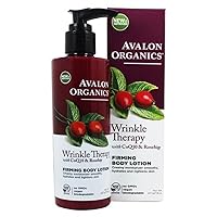Avalon Organics Wrinkle Therapy With Coq10 & Rose, Hip Firming Body Lotion, 8 Ounce