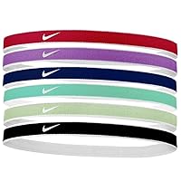 Nike SWOOSH SPORT HEADBANDS 6/PACK FUSION RED/RUSH FUCHSIA/WHITE OSFM