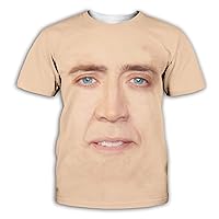 Men's Short Sleeve Spoof Portrait 3D Printed Funny Expression T-Shirt Large Size Short Sleeve