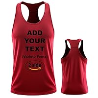 Custom Tank Top Front and Back Add Text Image Name Number Gym Workout Tank