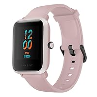 Amazfit Bip S Fitness Smartwatch, 40 Day Battery Life, 10 Sports Modes, Heart Rate, 1.28'' Always-On Display, Water Resistant, Built-in GPS, Warm Pink (W1821US3N)