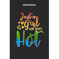 Fashion Sketchbook for Girls with Figure Templates - Just A Girl Who Loves Hot Rainbow Design